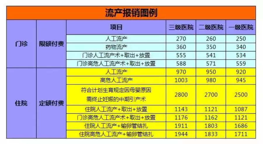 【流產費用報銷圖例】